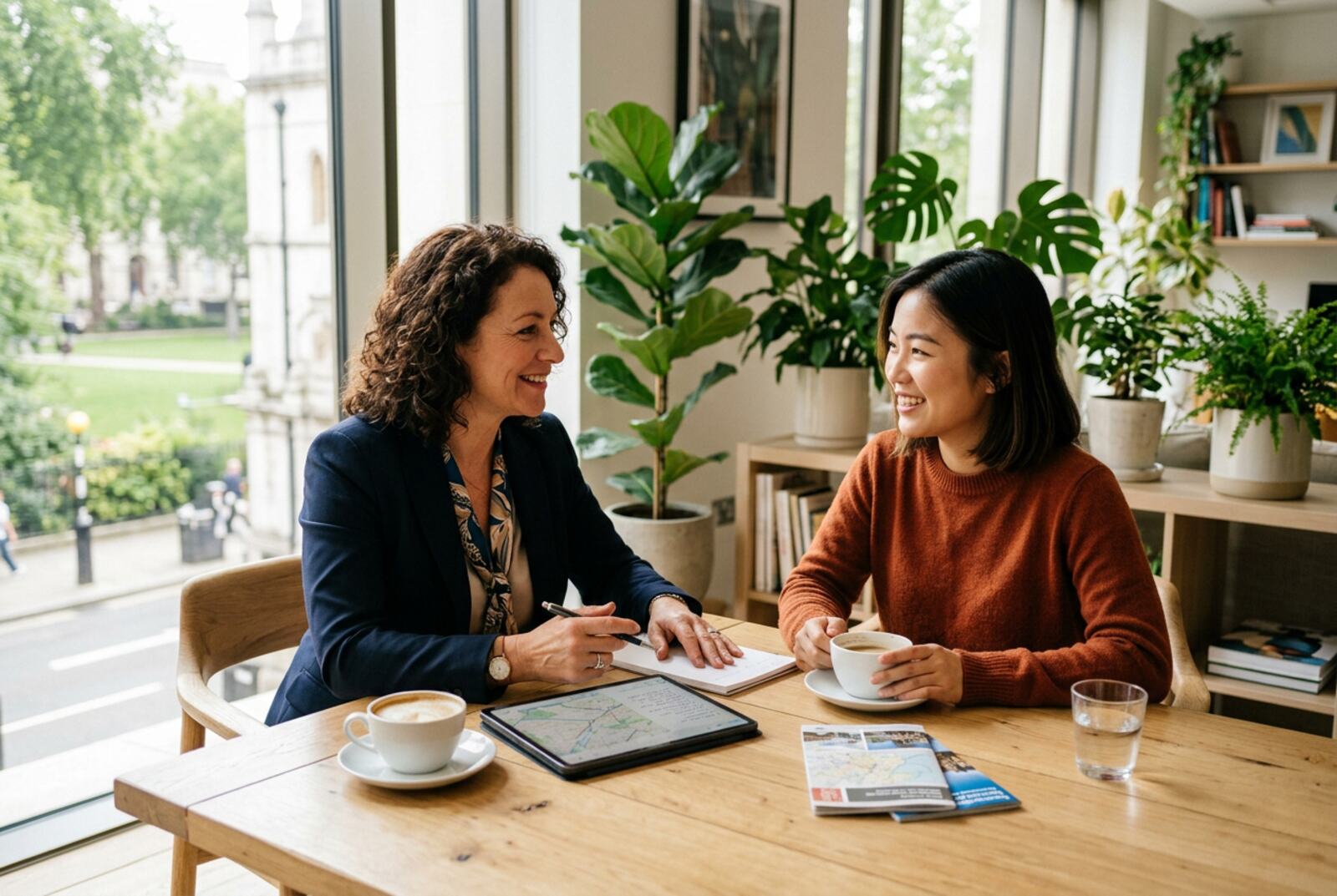 Consultant and client at a private advisory table