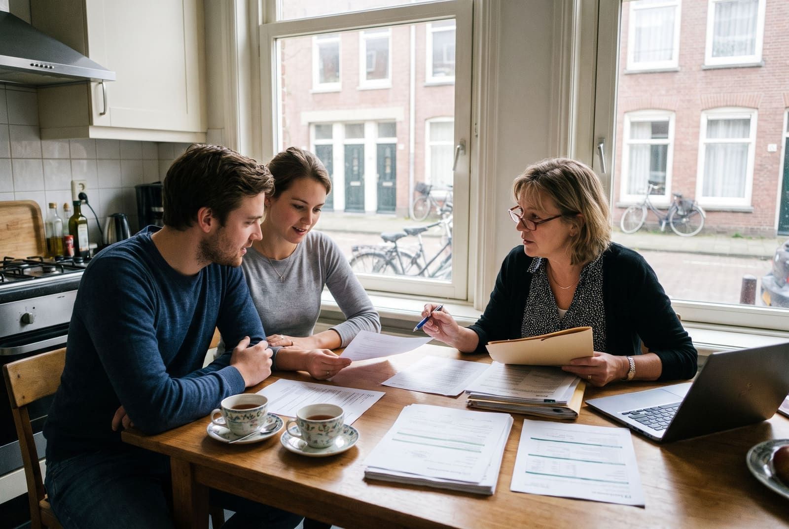 A newcomer getting oriented in their new Dutch neighborhood